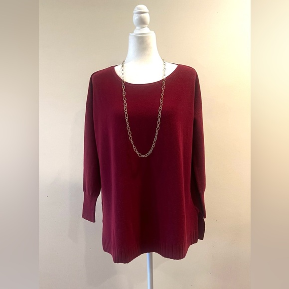 Gorgeous burgundy sweater Sm. by Joie Shld to hem 27.5” pit to pit 24” like new - Picture 1 of 6